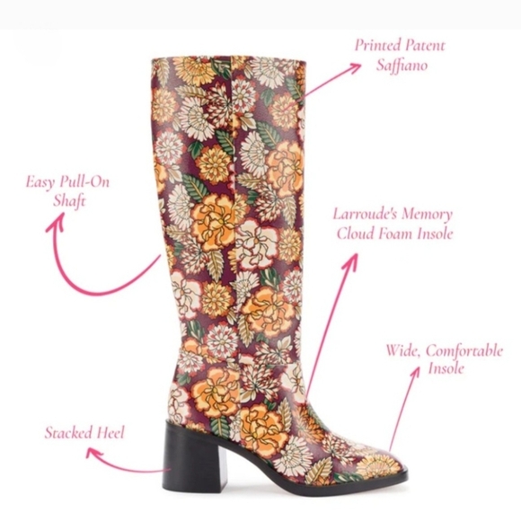 Larroude Floral Ricky Boot Size 6.5 NWT - Picture 4 of 8